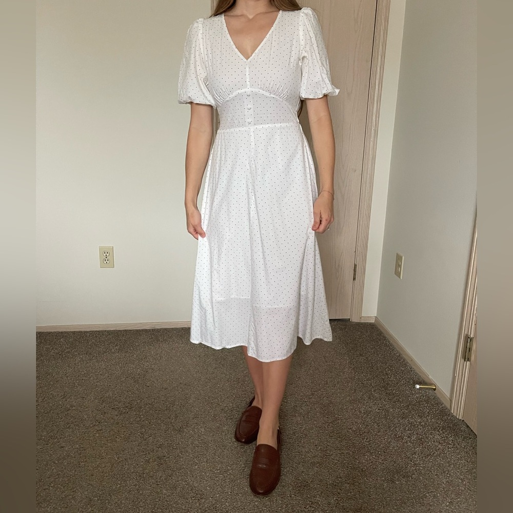 Banana Republic White Midi Dress
